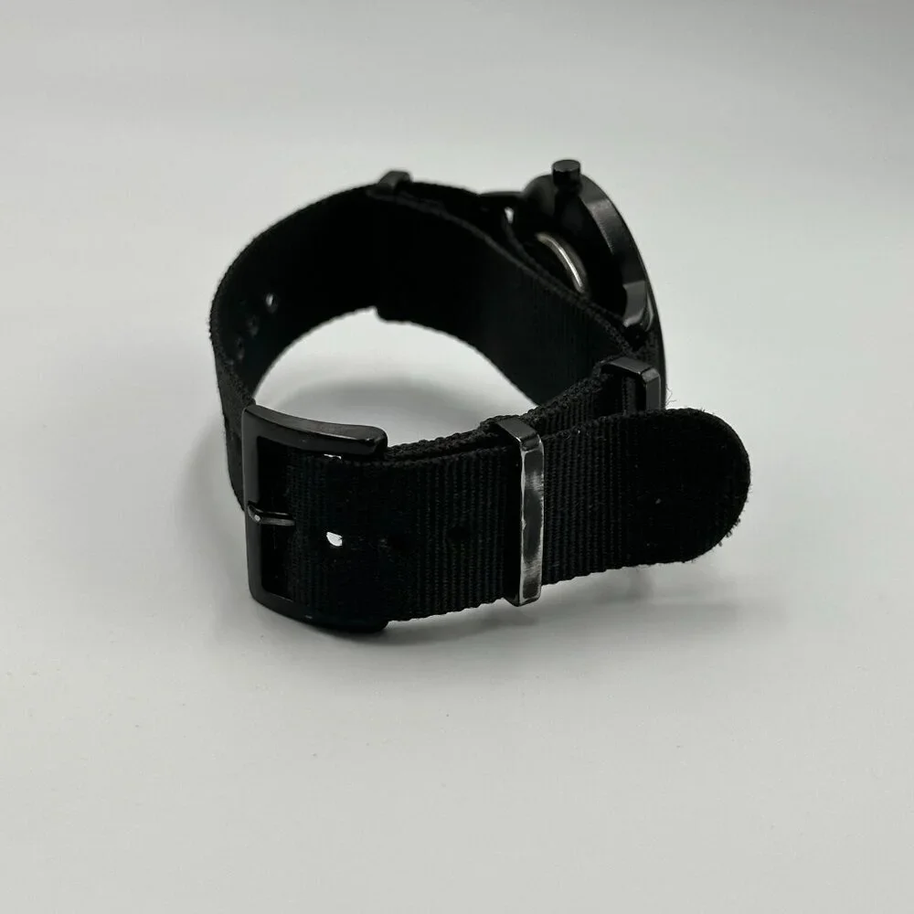 MVMT San Vicente Watch Women Black Nylon Slip Thru Band New Battery 10
